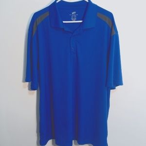 Ultra Club Men's 2XL Cool & Dry Golf Shirt Blue Lightweight Polo Short Sleeve